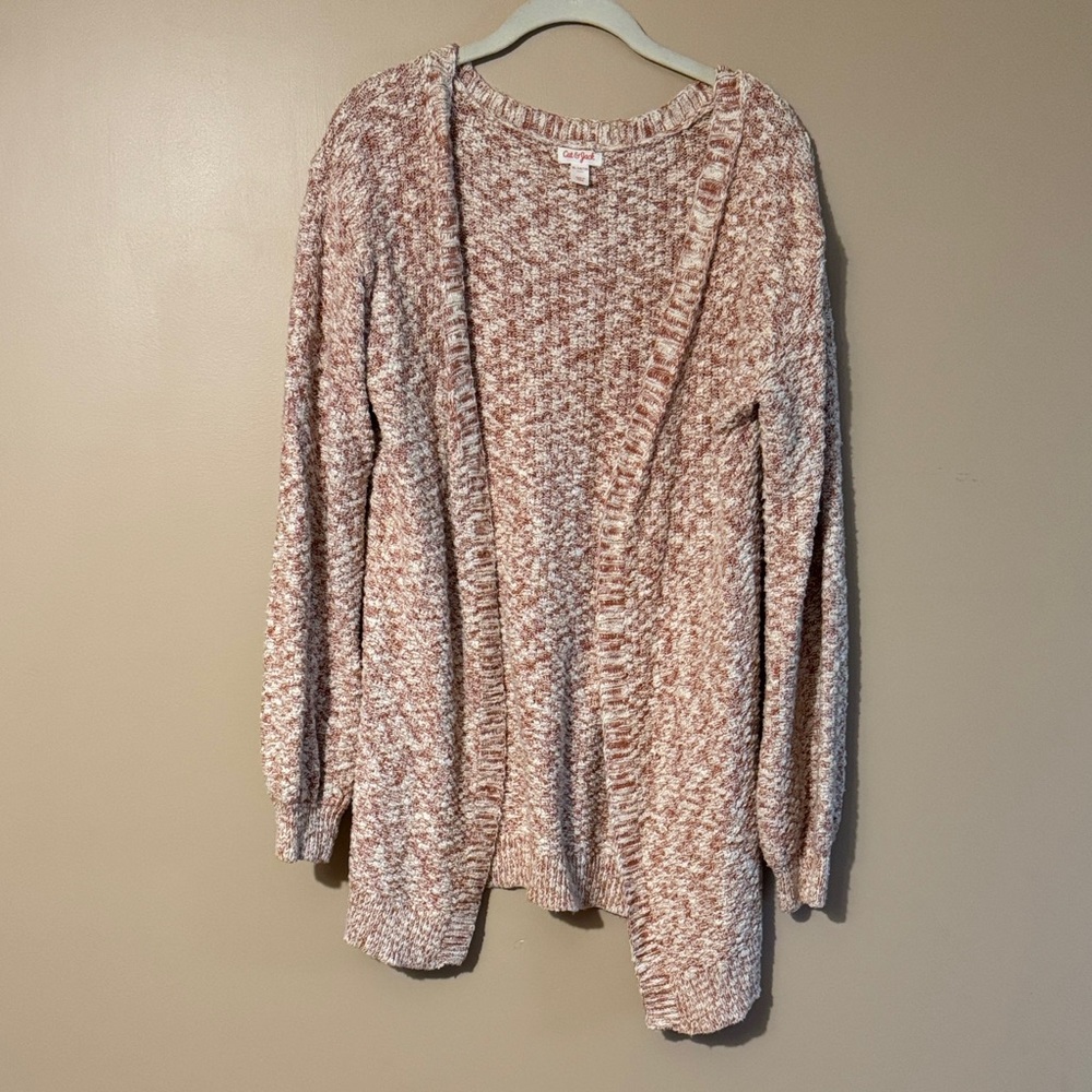 Cat & Jack Juniors/Women's Marled Cardigan - Pink and Cream and Burnt Orange